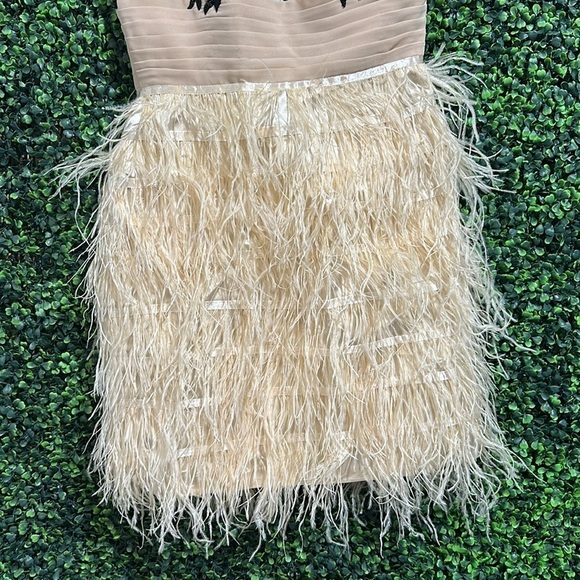 JJ's House Sheath/Column One-Shoulder Feather Cocktail Dress - Picture 5 of 16